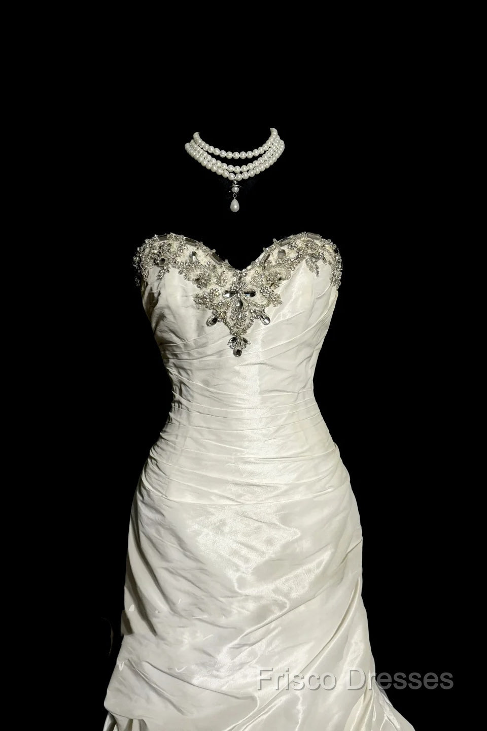 Classy Mermaid Sweetheart Taffeta Ivory Long Wedding Dress Bridal Dress