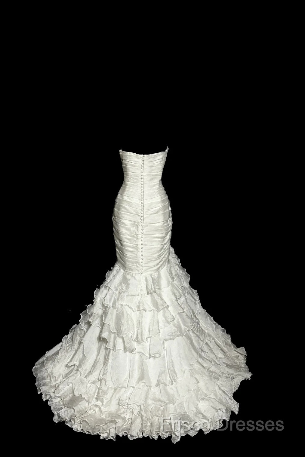 Classy Mermaid Sweetheart Tulle Ivory Long Wedding Dress Bridal Dress