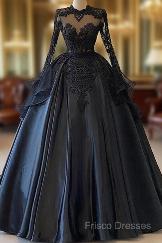 Custom Black African Wedding Gown, Satin Black Wedding Dress, African Formal Prom Dress