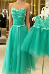 Custom Made A Line Sweetheart Neck Sleeveless Short Formal Prom Dress, Bridesmaid Dress, Wedding Party Dress, Flower Girl Dress