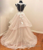 Custom Made Tulle Lace Long Formal Prom Gown, Lace Evning Dress