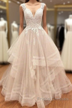 Custom Made Tulle Lace Long Formal Prom Gown, Lace Evning Dress