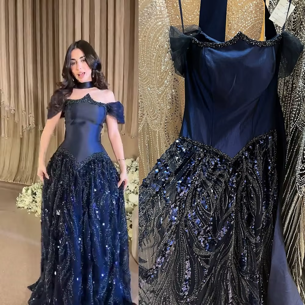 Customized Special Occasion Dress Long Sequins Prom Dresses Luxury Dress Sharon Happy Evening Dresses