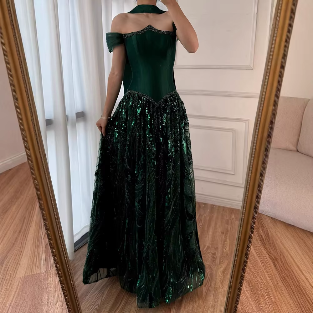 Customized Special Occasion Dress Long Sequins Prom Dresses Luxury Dress Sharon Happy Evening Dresses Main image