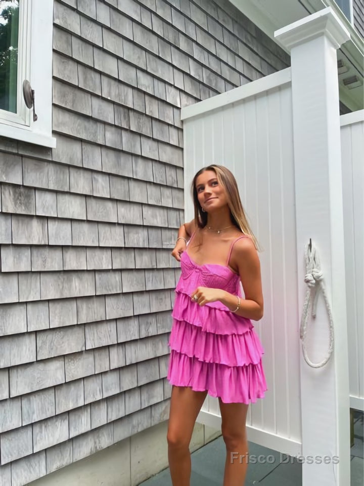 Cute A-line Spaghetti Straps Homecoming Dress,Party Dress Main image