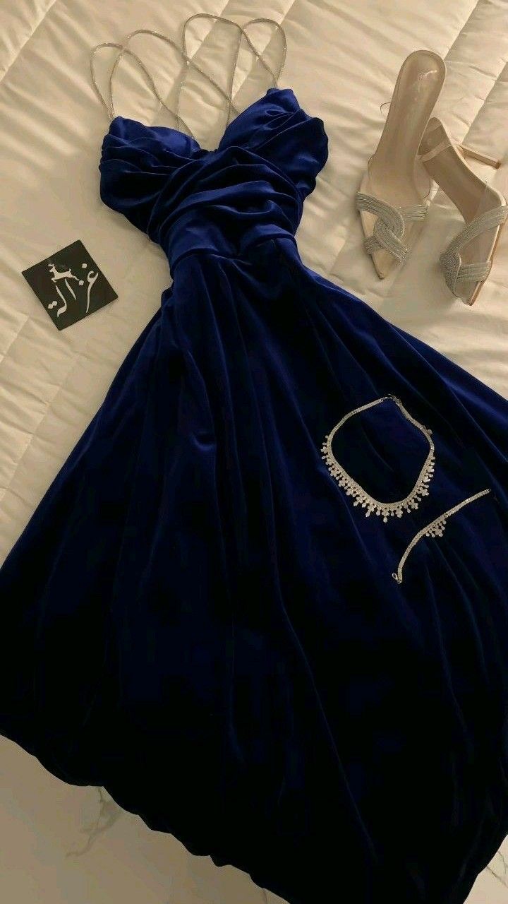 Cute A Line Spaghetti Straps Royal Blue Velvet Homecoming Dresses 21St Birthday Outfit Main image