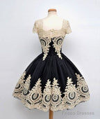 Cute Ball Gown Tulle Lace Applique Short Prom Dress, Bridesmaid Dress