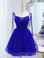 Cute Burgundy Tulle Lace Short Formal Prom Dress, Lace Burgundy Puffy Homecoming Dress