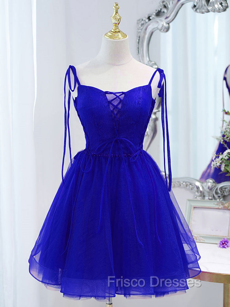 Cute Burgundy Tulle Lace Short Formal Prom Dress, Lace Burgundy Puffy Homecoming Dress