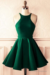 Cute Green Backless Short Prom Dress, Green Homecoming Dress