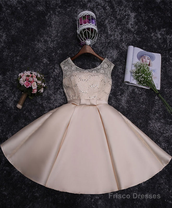 Cute Lace Sequins Short Prom Dress, Homecoming Dress