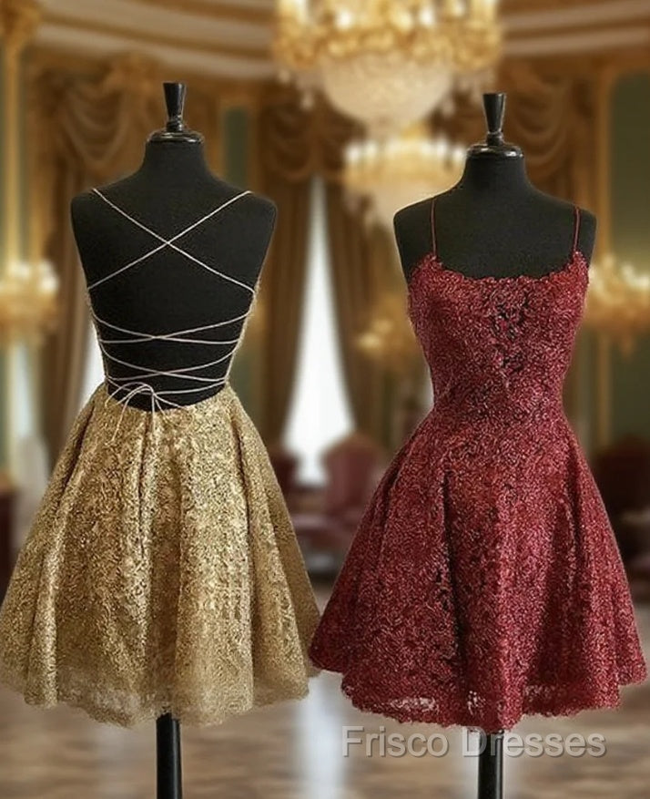 Cute Lace Short Dress Homecoming Dress Main image