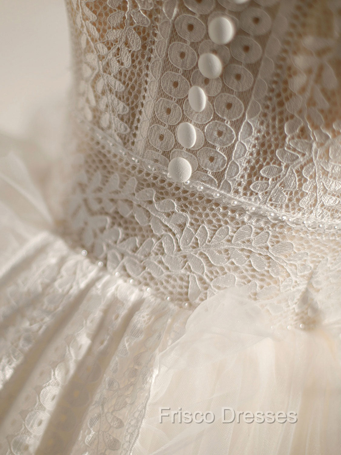 Cute Light Champagne Lace Tulle Short Formal Prom Dress, Puffy Homecoming Dress