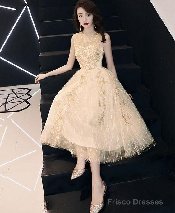Cute Round Neck Tulle Short Prom Dress Main image
