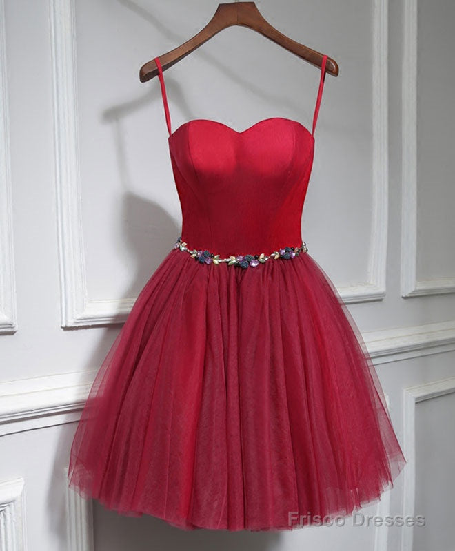 Cute Sweet Neck Short Prom Dress, Green Homecoming Dresses Main image