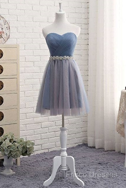 Cute Sweetheart Neck Tulle Formal Prom Dress, Tulle Bridesmaid Dress