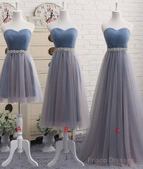 Cute Sweetheart Neck Tulle Prom Dress, Tulle Bridesmaid Dress