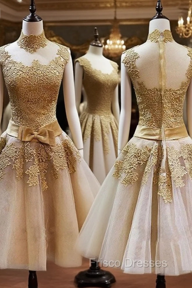 Cute Tulle Lace Applique Short Formal Prom Dress, Homecoming Dress Main image