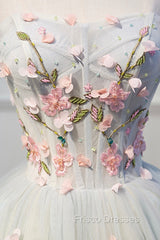 Cute Tulle Short Formal Prom Dress with Lace, A-Line Homecoming Party Dress