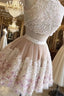 Cute Two Pieces Applique Short Formal Prom Dress, Homecoming Dress