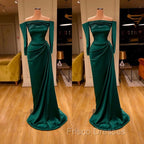 Dark Green Off-the-Shoulder Mermaid Formal Prom Dress Long Evening Gowns Online