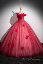 Dark Red Beading Formal Prom Dress With Corset, Off The Shoulder Short Sleeve Floor-Length Party Dress
