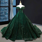 Deep Green Long Quinceanera Dress Sweet 16 Formal Prom Dress Pageant Dress