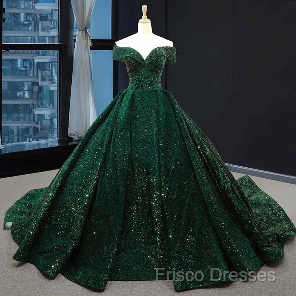 Deep Green Long Quinceanera Dress Sweet 16 Formal Prom Dress Pageant Dress