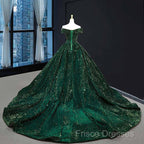 Deep Green Long Quinceanera Dress Sweet 16 Formal Prom Dress Pageant Dress