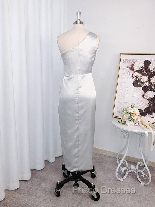 Designer Ruffles Sleeveless One Shoulder Asymmetrical Bridesmaid Dress Secondary image