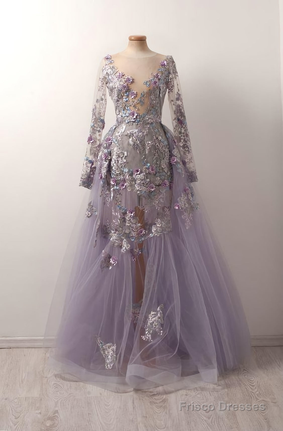 Tulle Prom Dress, Floor Length Appliques Women Dress Main image