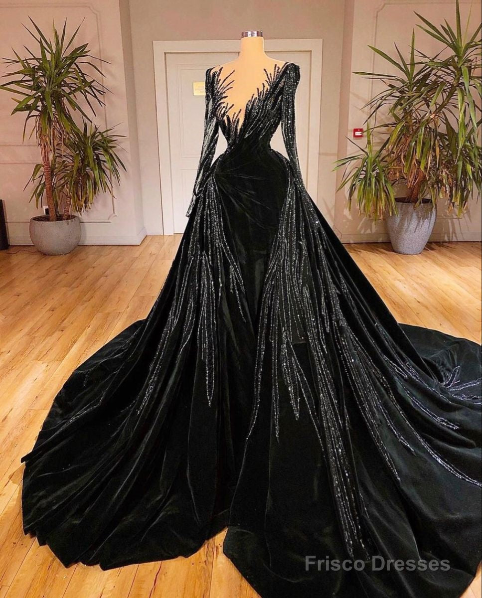 High Quality Sequins Long Prom Dress, Evening Dress Main image