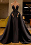 Custom Black African Wedding Reception Gown Satin Black Wedding Dress, African Lace Wedding Dress, Mermaid Prom Dress, Evening Party Dress