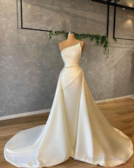 White Long Evening Dresses, Prom Party Dresses