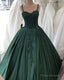 Spaghetti Straps Quinceanera Dresses, Sweetheart Ball Gown Lace Beaded