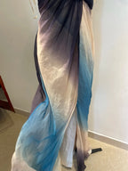 Dreamy Gradient Mermaid Halter Neck Beaded Chiffon Long Prom Dress Evening Dress