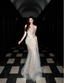 Dreamy Mermaid Strapless High-Slit Rhinestone Tulle Long Prom Dress Evening Dress