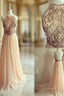 Dusty Pink Formal Dress Backless Bead Formal Prom Dress