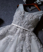 Cute A Line Tulle Lace Short Formal Prom Dress, Homecoming Dress