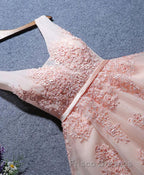 Cute A Line Tulle Lace Short Formal Prom Dress, Homecoming Dress