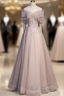 Elegance Pink Tulle Sequins Off the Shoulder Beading Formal Prom Dress