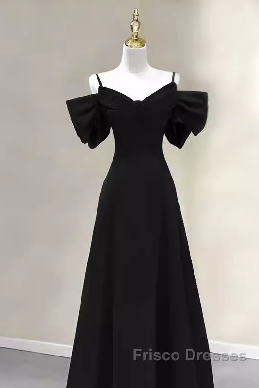 Elegant A Line Black Long Formal Prom Dress Formal Evening Dress