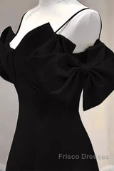 Elegant A Line Black Long Formal Prom Dress Formal Evening Dress