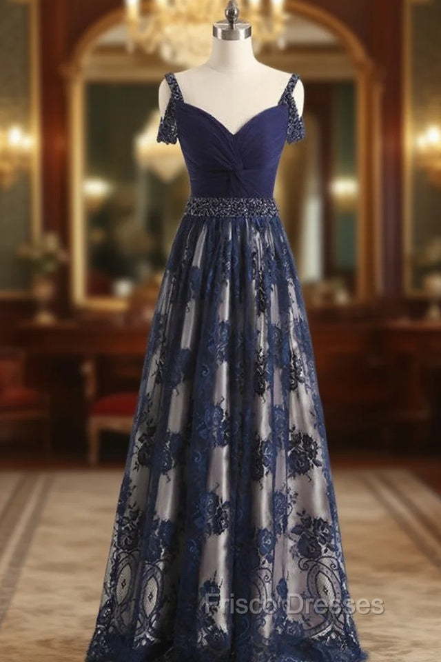 Elegant A-line Long Evening Dress Beads Sash Straps Zipper Back Formal Prom Celebrity Dress