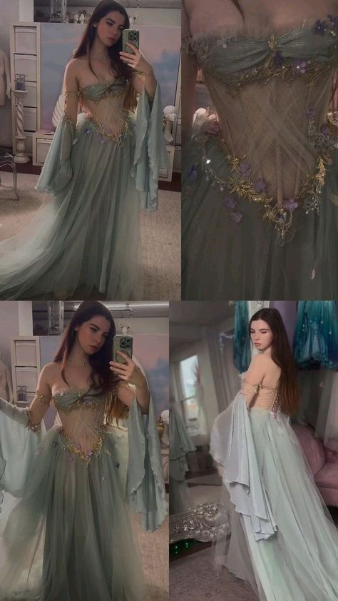 Elegant A Line Off The Shoulder Floor-Length Tulle Long Sleeves Evening Dress Prom Dresses Secondary image