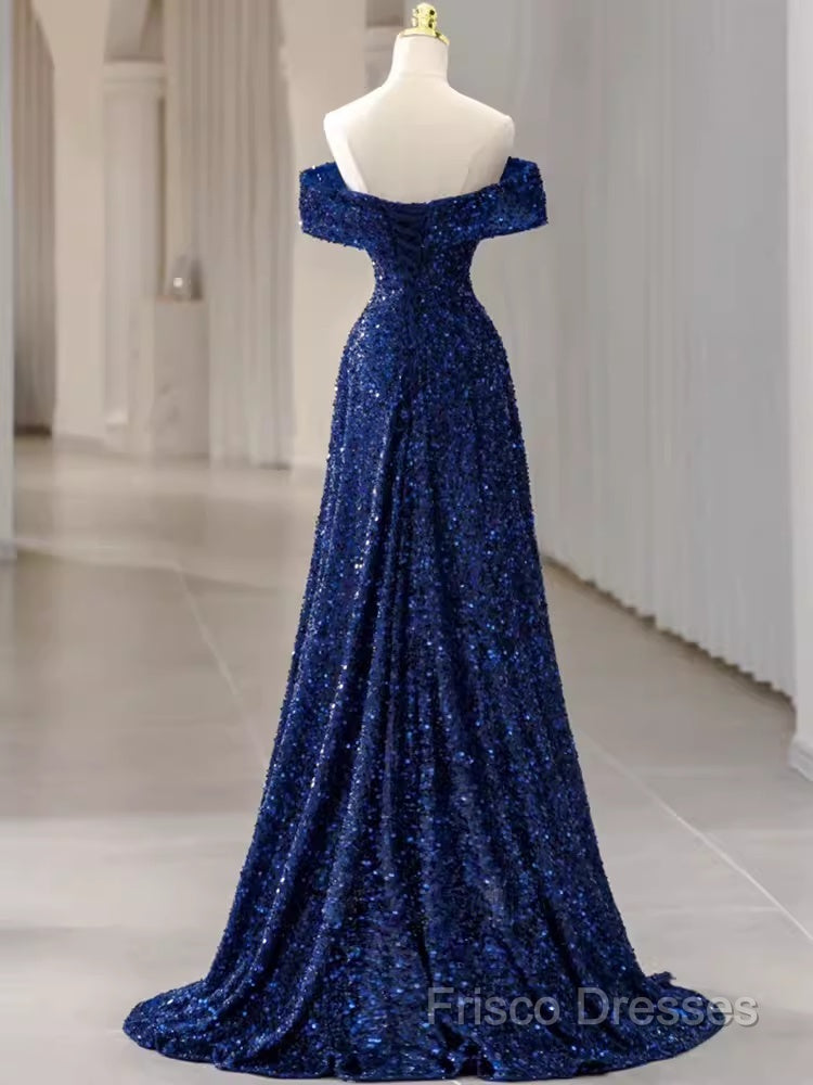 Elegant A Line Off The Shoulder Royal Blue Formal Prom Dress Formal Dress