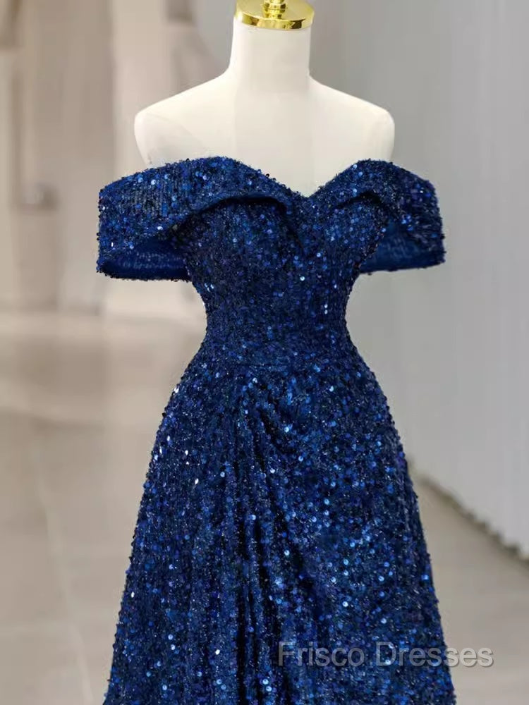 Elegant A Line Off The Shoulder Royal Blue Formal Prom Dress Formal Dress
