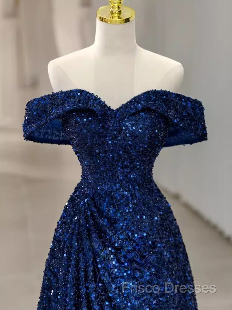 Elegant A Line Off The Shoulder Royal Blue Formal Prom Dress Formal Dress
