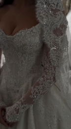 Elegant Bridal Dress Ball Gown Off The Shoulder White Lace Wedding Dresses Minimalist Bridal Gowns