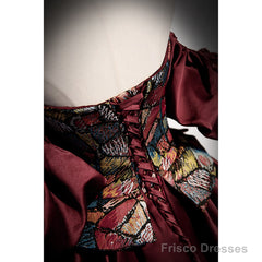 Elegant Burgundy Satin Off Shoulder Evening Dress, Burgundy Prom Dress